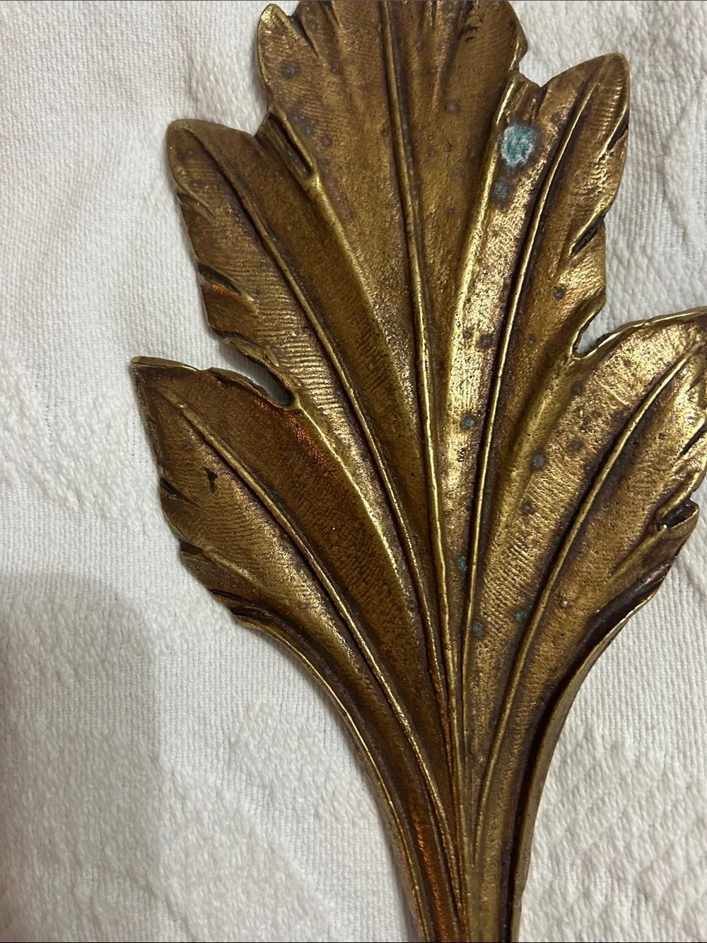 Antique-Style Gold Leaf Wall Sconces - Pair